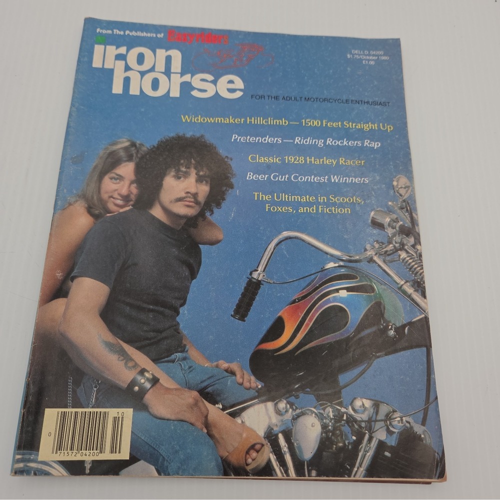 T8-86 IRON HORSE MOTORCYCLE MAGAZINE - OCTOBER 1980 - MAC HASEROT CENTERFOLD